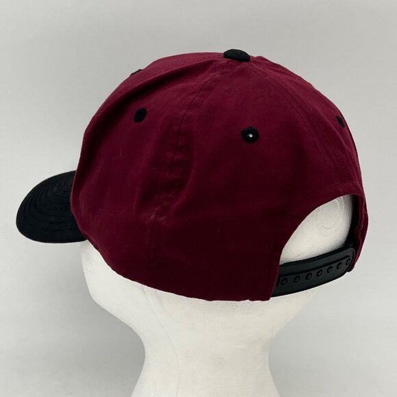 Texas A&M Logo Athletic Snapback Hat One Size Fits All Maroon And Black - Picture 9 of 14